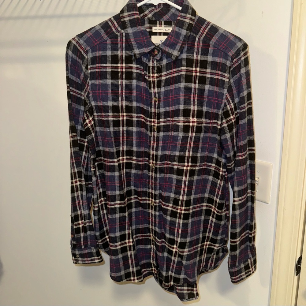 American Eagle Long Sleeve Flannel Shirt
